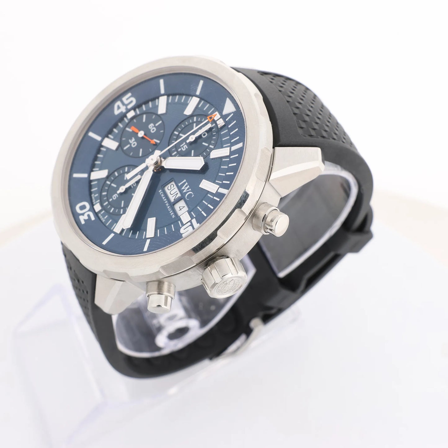 IWC Aquatimer Expedition Jacques-Yves Cousteau IW376805 6179053 SS & Rubber AT Watch with Navy Blue Dial