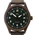 Reloj IWC Spitfire IW326802 6280730 de Bronce y Cuero con Esfera Verde