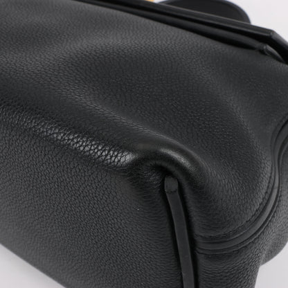 HERMES 24/24 29 Togo Lederhandtasche in Schwarz und Gold Metallbeschläge T: 2019