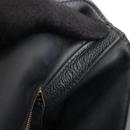 HERMES 24/24 29 Togo Leather Handbag in Black and Gold Metal Fittings D: 2019
