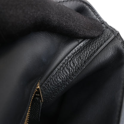 HERMES 24/24 29 Togo Lederhandtasche in Schwarz und Gold Metallbeschläge T: 2019