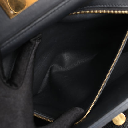 HERMES 24/24 29 Togo Lederhandtasche in Schwarz und Gold Metallbeschläge T: 2019