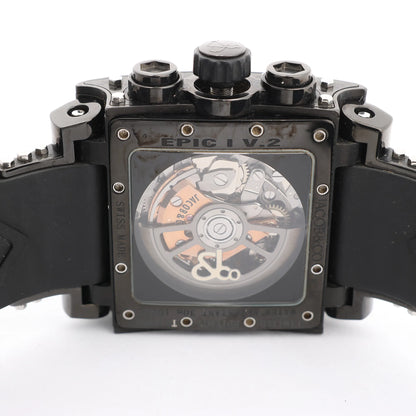 Montre JACOB &amp; Co. Epic I JC-V2Q2B 40 SS &amp; Rubber AT avec cadran noir