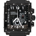 JACOB & Co.Epic I JC-V2Q2B 40 SS & Rubber AT Watch with Black Dial
