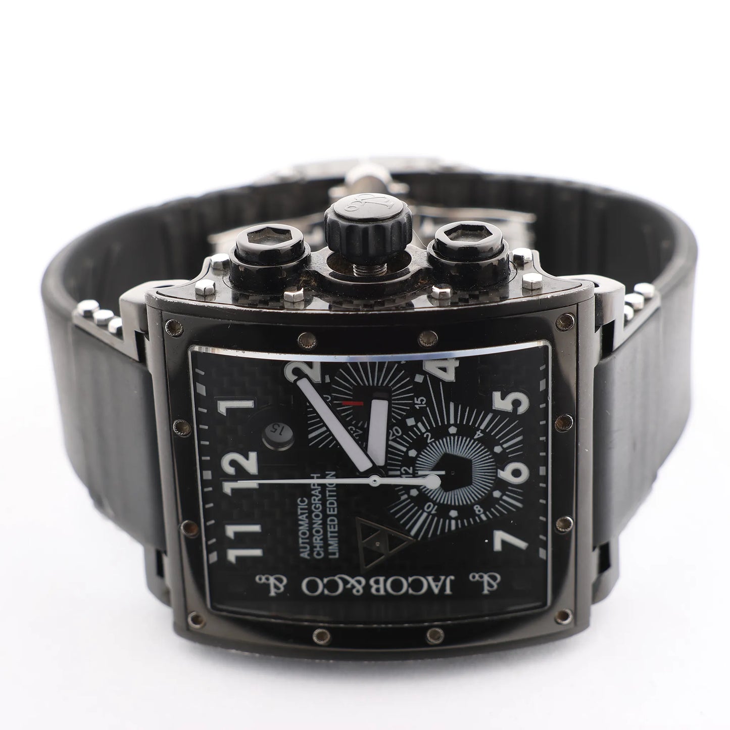 Montre JACOB &amp; Co. Epic I JC-V2Q2B 40 SS &amp; Rubber AT avec cadran noir