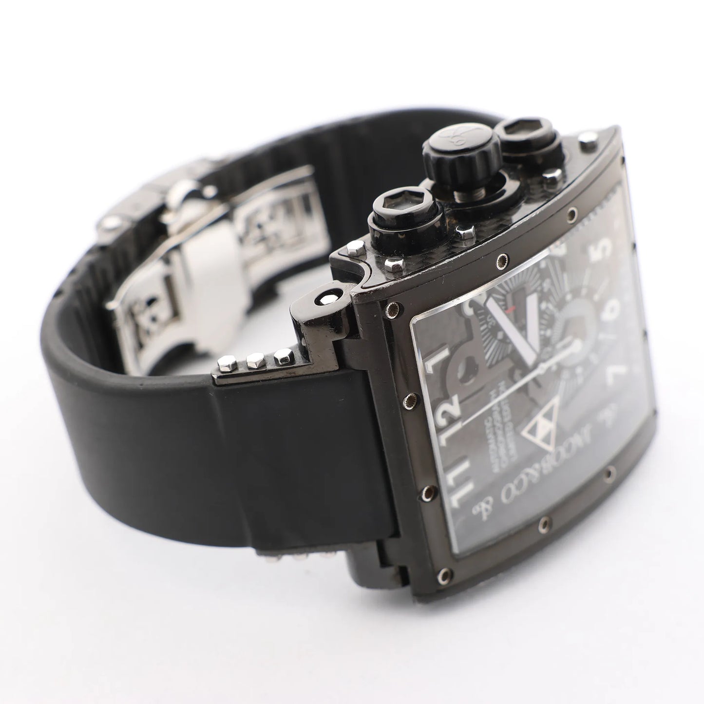Montre JACOB &amp; Co. Epic I JC-V2Q2B 40 SS &amp; Rubber AT avec cadran noir