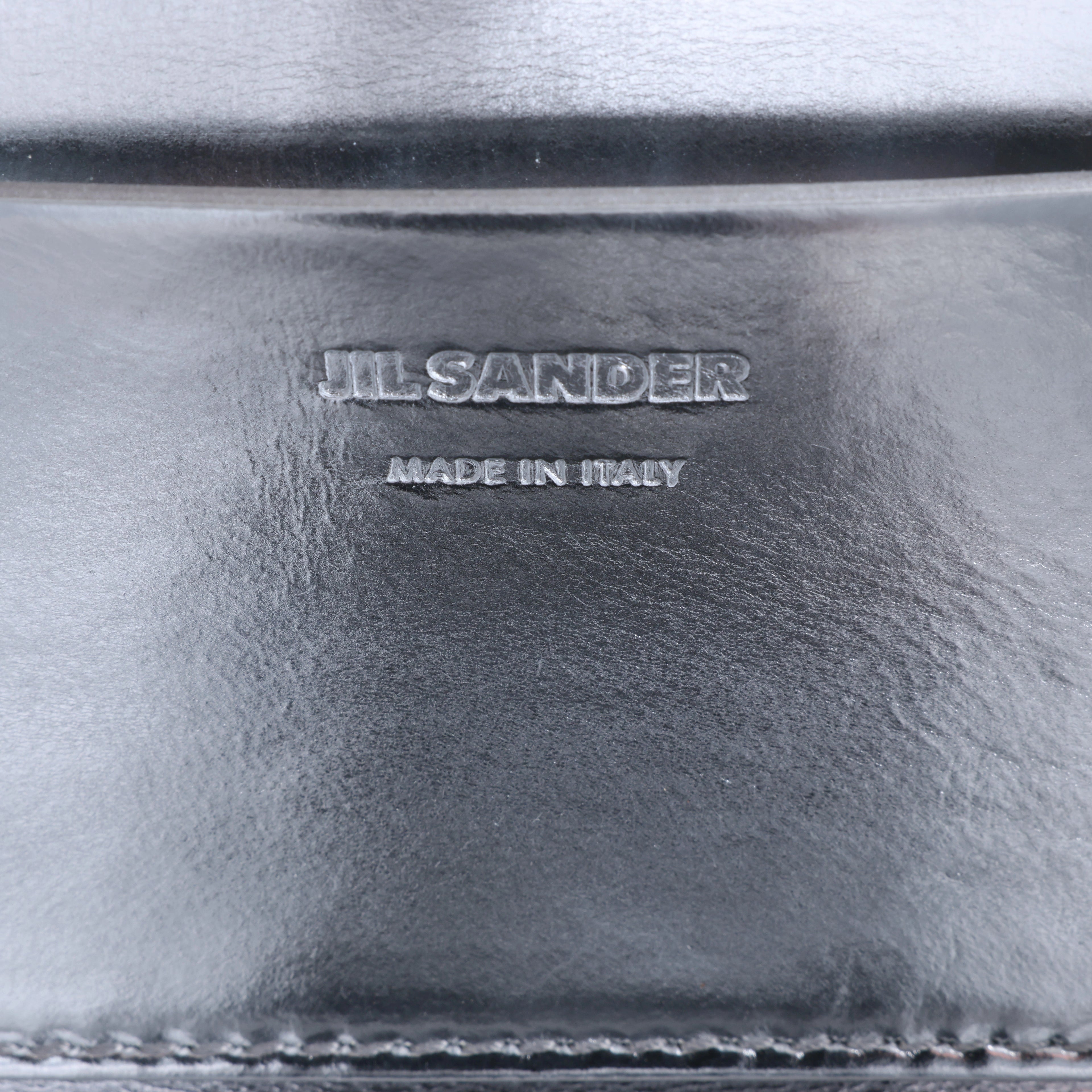 Jil Sander Cannolo Patent Leather Shoulder Bag in Silver