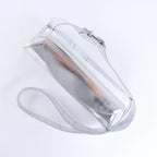 Jil Sander Cannolo Patent Leather Shoulder Bag in Silver