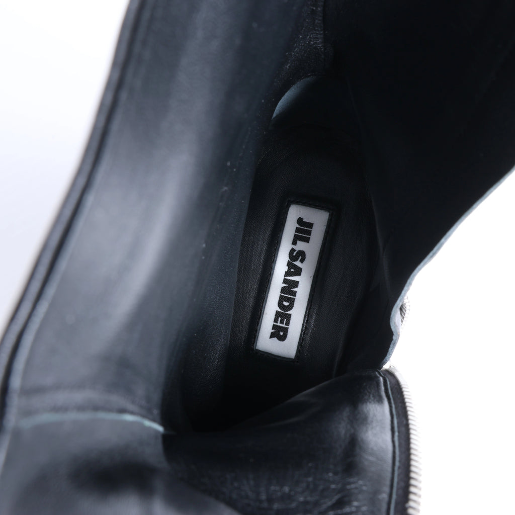 Jil Sander Leather Boots in Black, Size EU 38