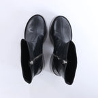 Jil Sander Leather Boots in Black, Size EU 38