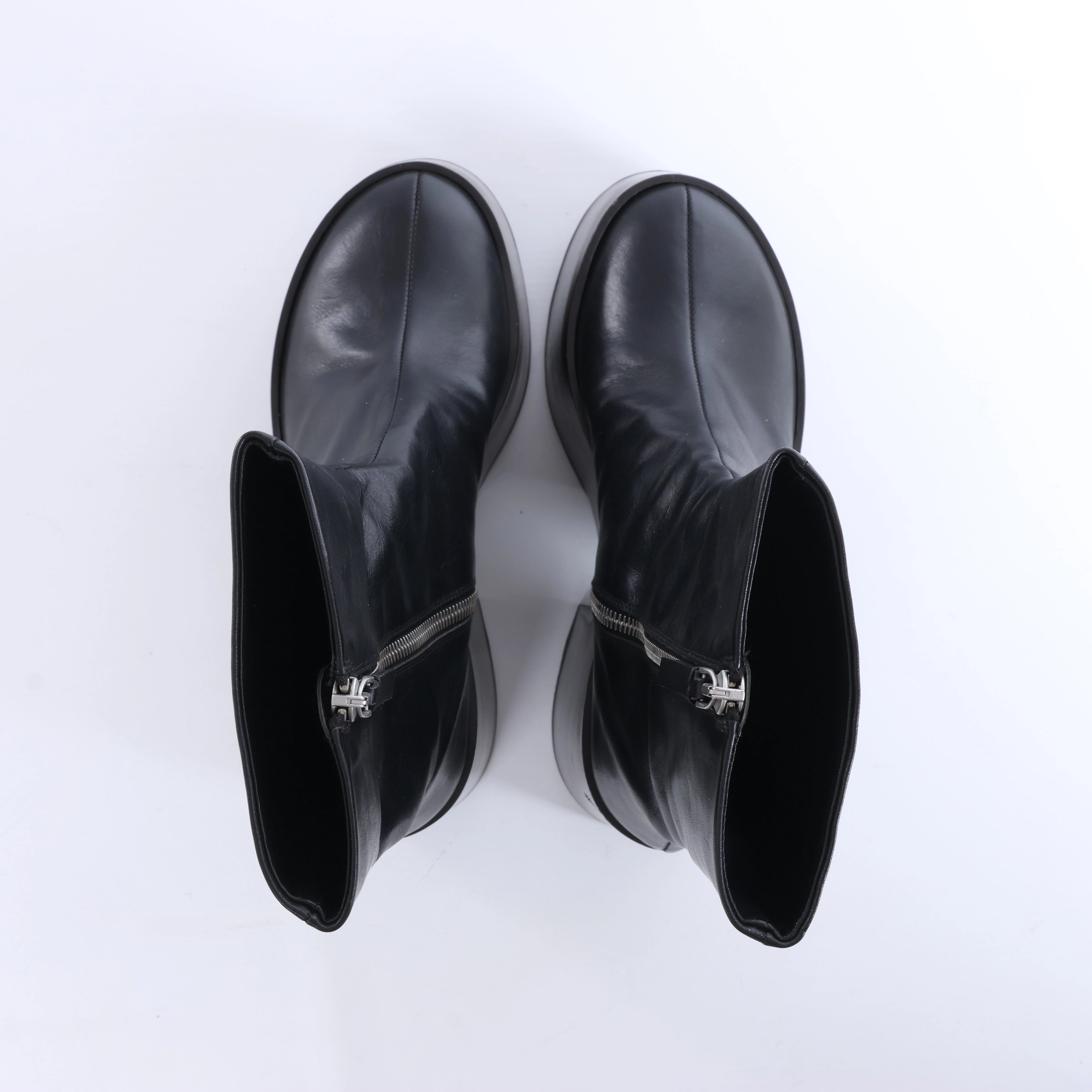 Jil Sander Leather Boots in Black, Size EU 38