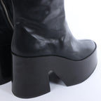 Jil Sander Leather Boots in Black, Size EU 38
