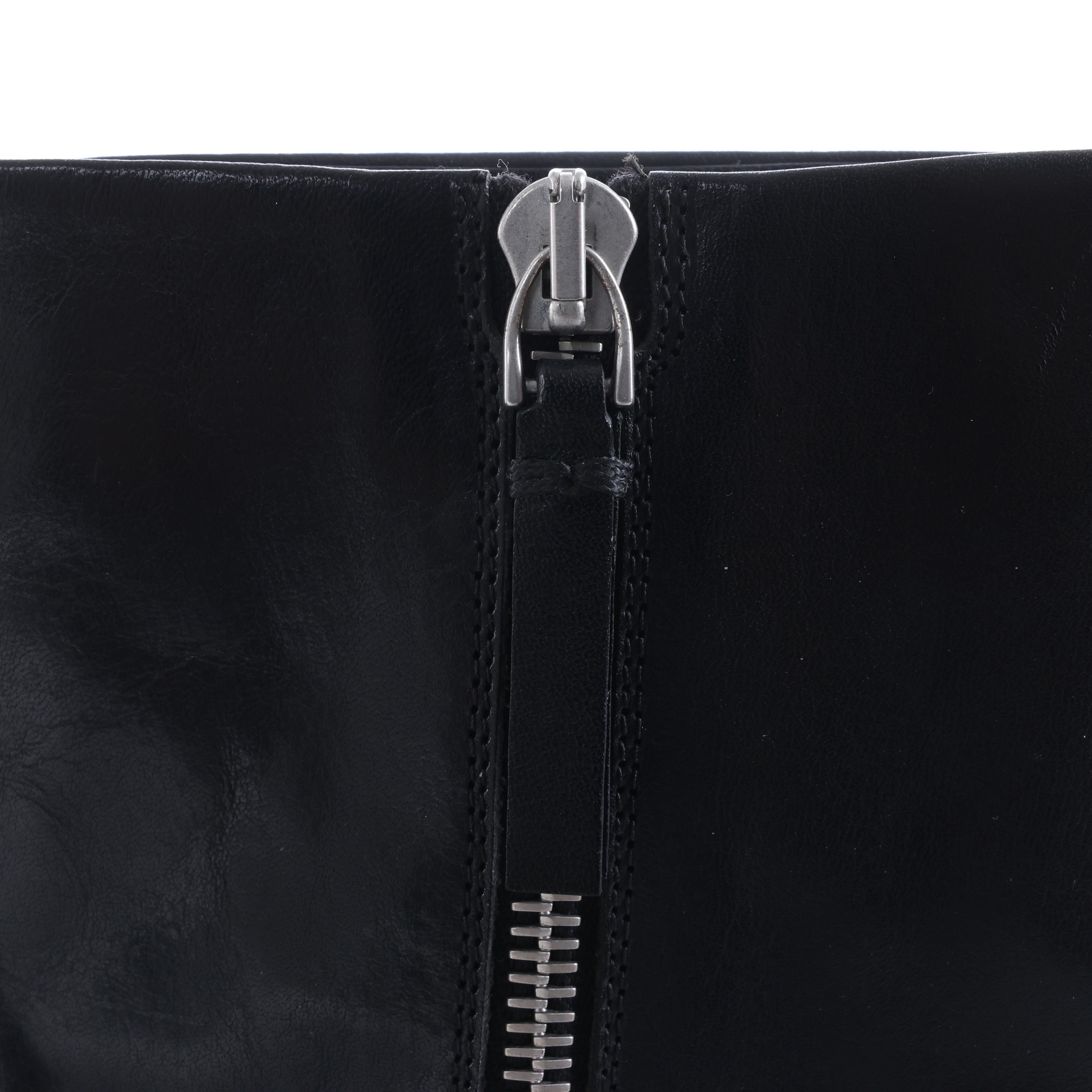 Jil Sander Leather Boots in Black, Size EU 38