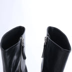 Jil Sander Leather Boots in Black, Size EU 38