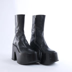 Jil Sander Leather Boots in Black, Size EU 38