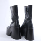 Jil Sander Leather Boots in Black, Size EU 38