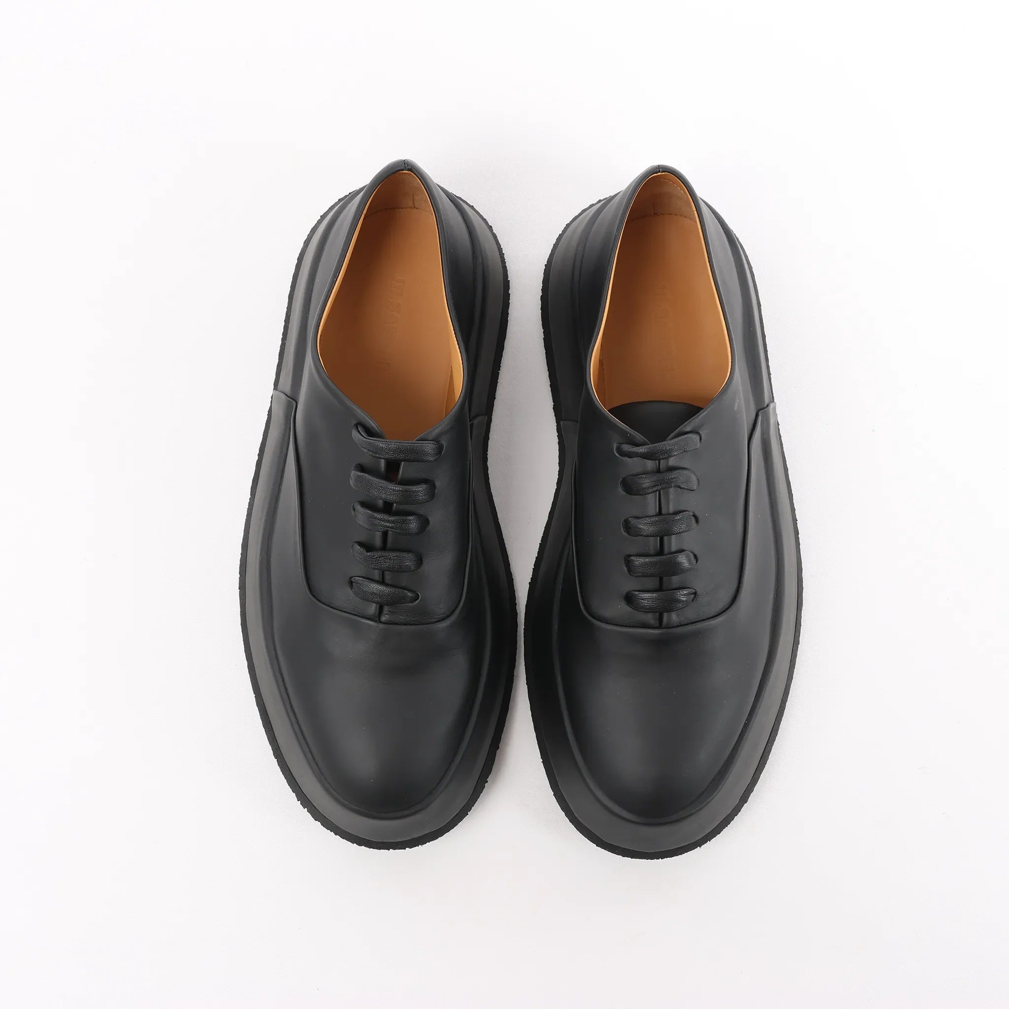 Jil Sander Leather Sneakers in Black, Size 37 EU
