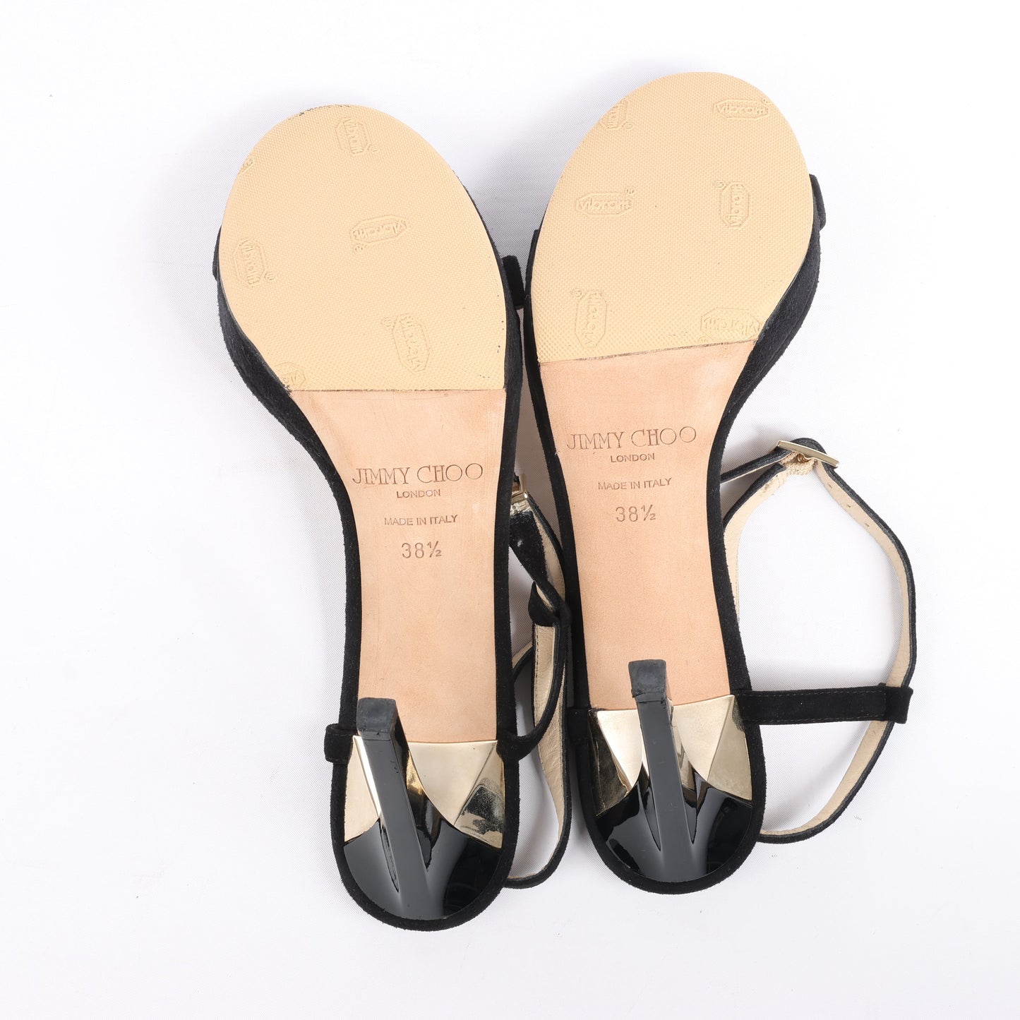 Sandales Jimmy Choo en satin Minny à bride cheville, noires, pointure 38,5