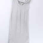 Just Cavalli Lamé Jersey Metal Embellished Cowl Neck Maxi Dress in Metallic Silver, Size 40 IT