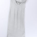 Just Cavalli Lamé Jersey Metal Embellished Cowl Neck Maxi Dress in Metallic Silver, Size 40 IT