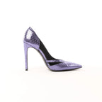 Just Cavalli Crocodile-embossed Decollette Pumps In Purple S09WL0079, Size 39 EU