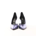 Just Cavalli Crocodile-embossed Decollette Pumps In Purple S09WL0079, Size 39 EU