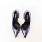 Just Cavalli Crocodile-embossed Decollette Pumps In Purple S09WL0079, Size 39 EU