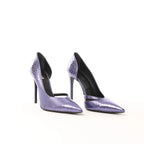 Just Cavalli Crocodile-embossed Decollette Pumps In Purple S09WL0079, Size 39 EU