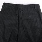 Just Cavalli Stripped Wool Trousers in Black, Size 46 IT
