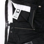 Just Cavalli Stripped Wool Trousers in Black, Size 46 IT