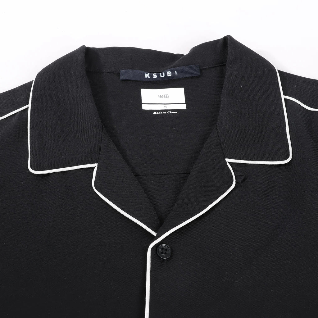 KSUBI Downtown Resort Shirt in Black, Size M