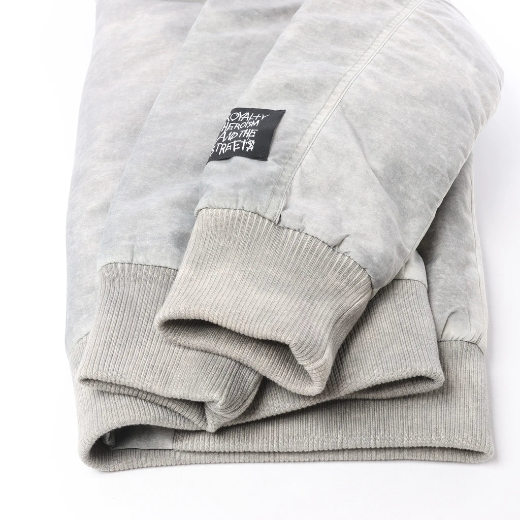 Ksubi Royalty Bomber Overdye Earth Jacket in Gray, M