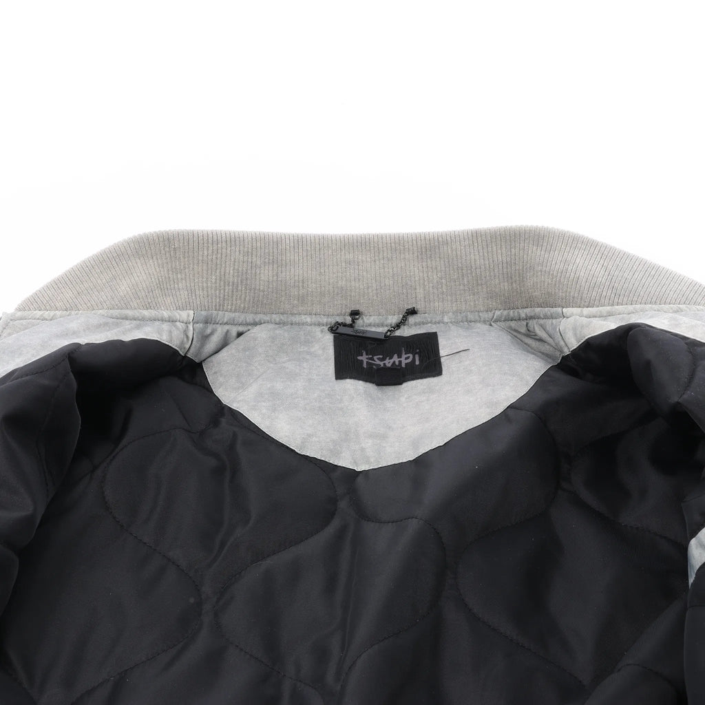 Ksubi Royalty Bomber Overdye Earth Jacket in Gray, M