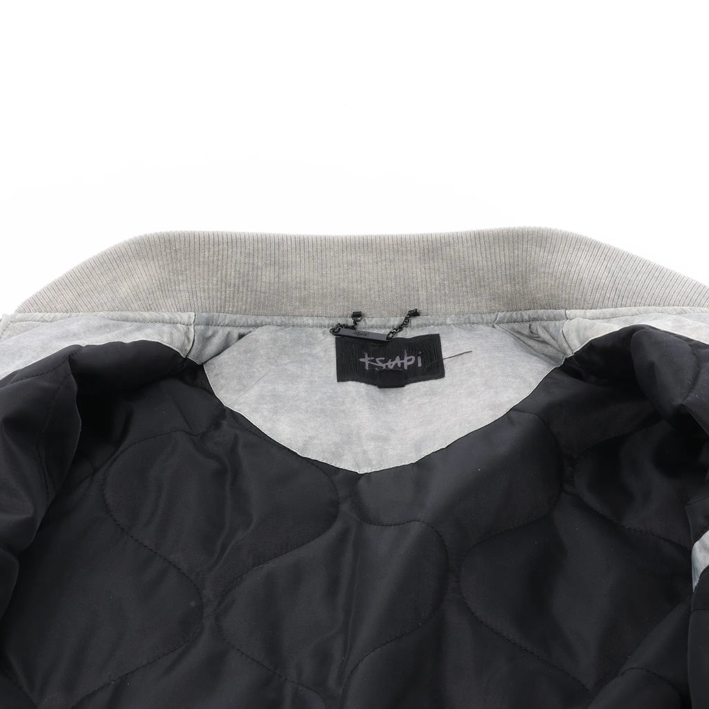 Ksubi Royalty Bomber Overdye Earth Jacket in Gray, M
