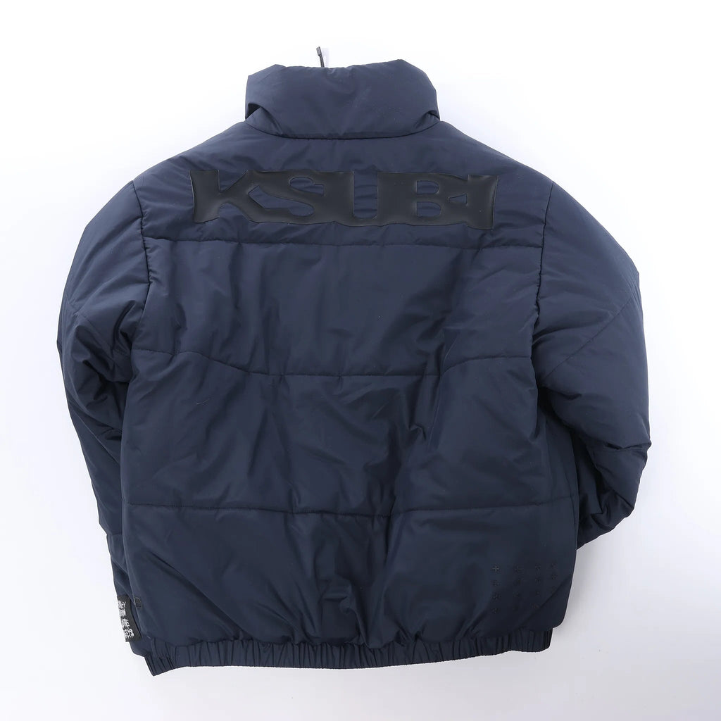 Ksubi Sott Puffer Jacket in Navy Blue, Size M