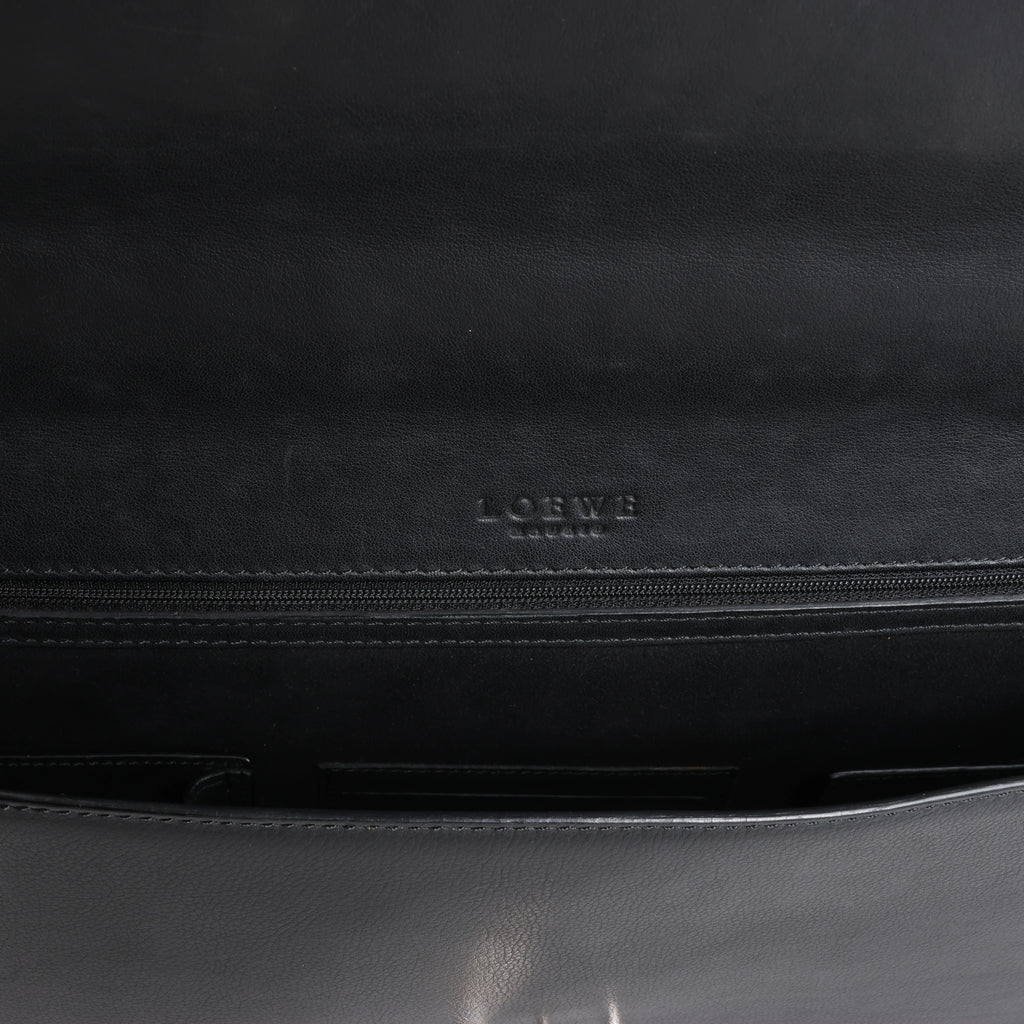 Bolso de viaje Loewe Anagram de piel en color negro