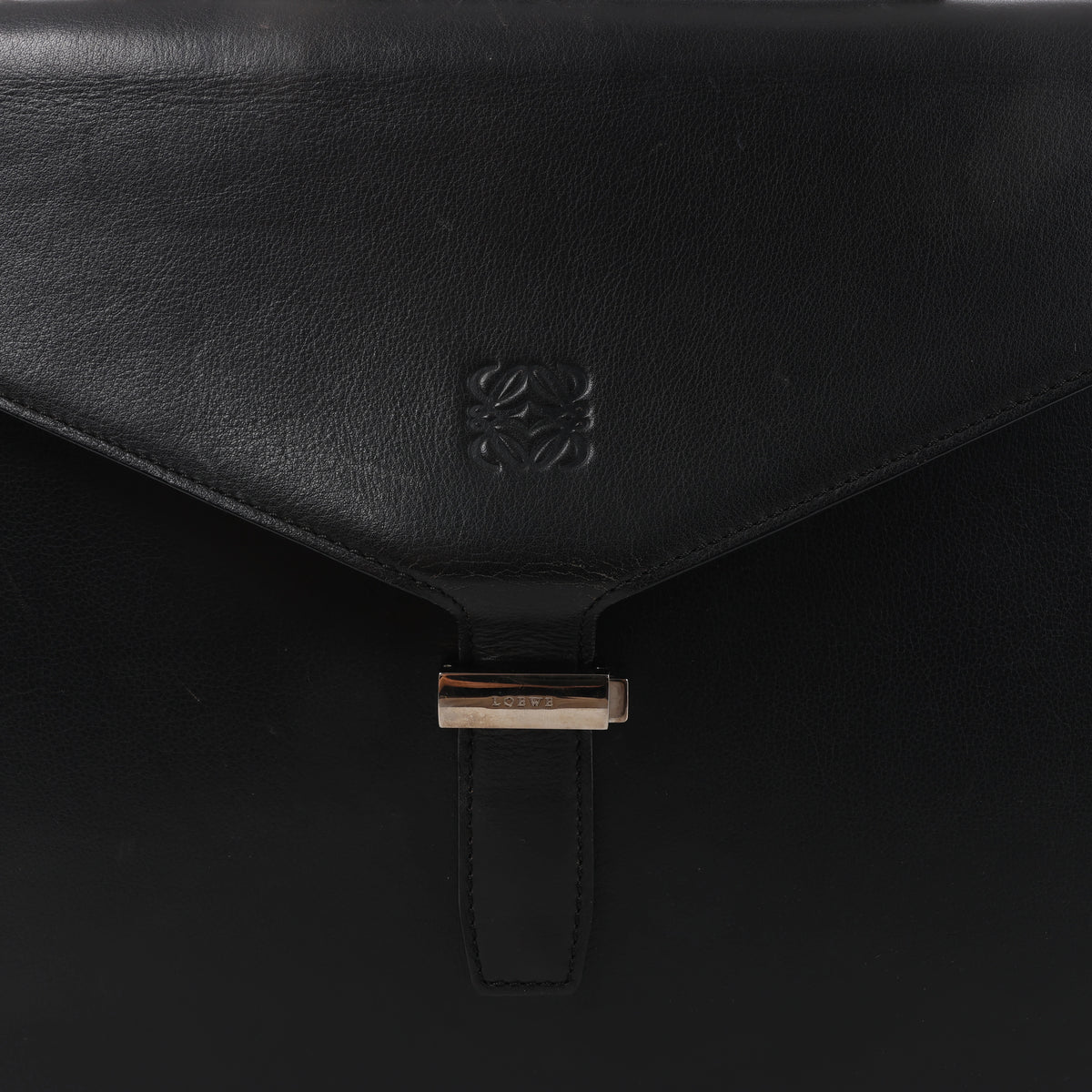 Bolso de viaje Loewe Anagram de piel en color negro