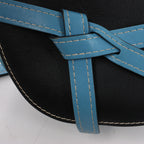 LOEWE Gate Leather Crossbody Bag in Black x Blue