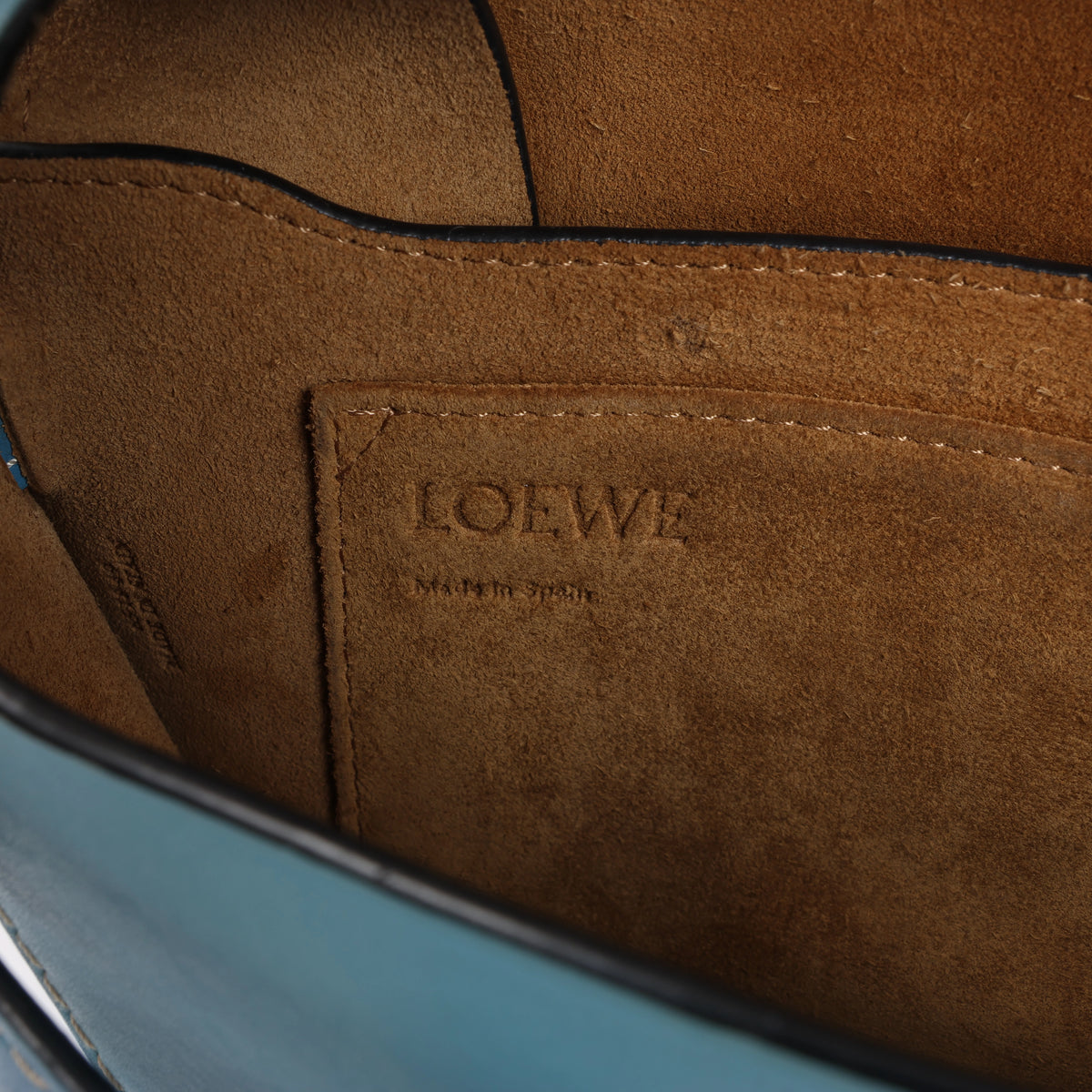 LOEWE Gate Leather Crossbody Bag in Black x Blue