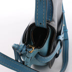 LOEWE Gate Leather Crossbody Bag in Black x Blue