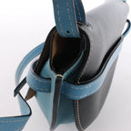 LOEWE Gate Leather Crossbody Bag in Black x Blue