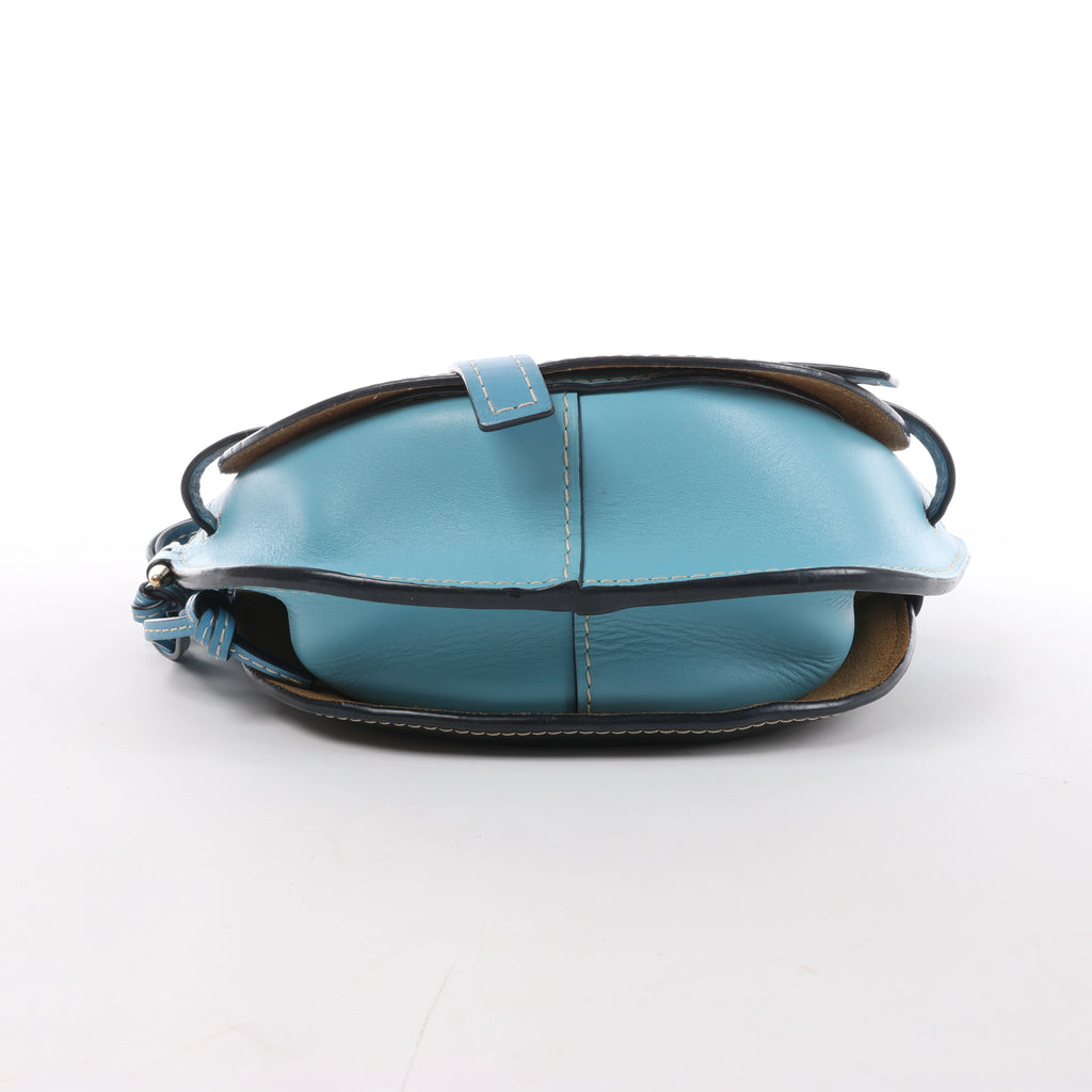 LOEWE Gate Leather Crossbody Bag in Black x Blue