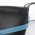 LOEWE Gate Leather Crossbody Bag in Black x Blue