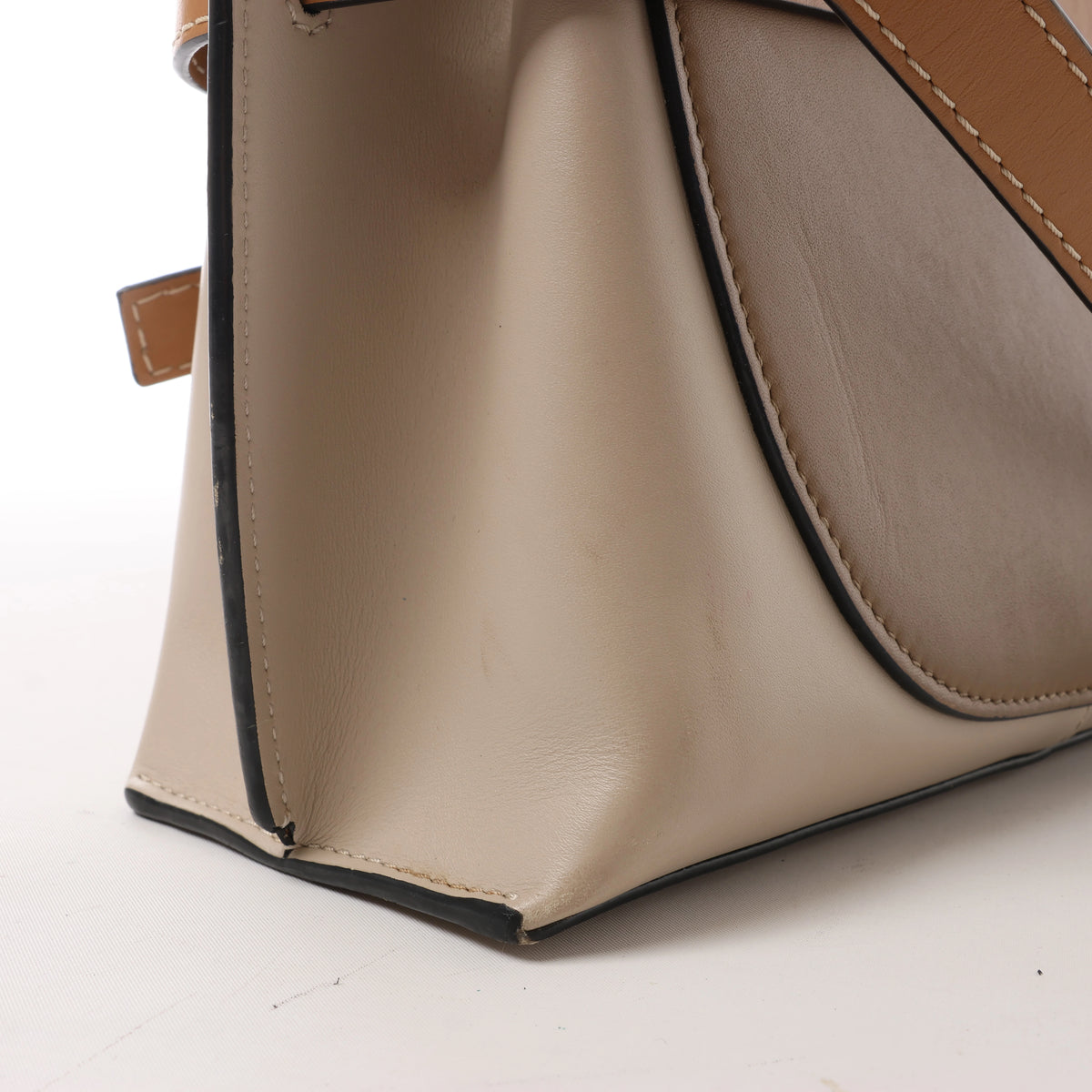 Bolso de mano LOEWE Puzzle pequeño de cuero 2 vías en rosa