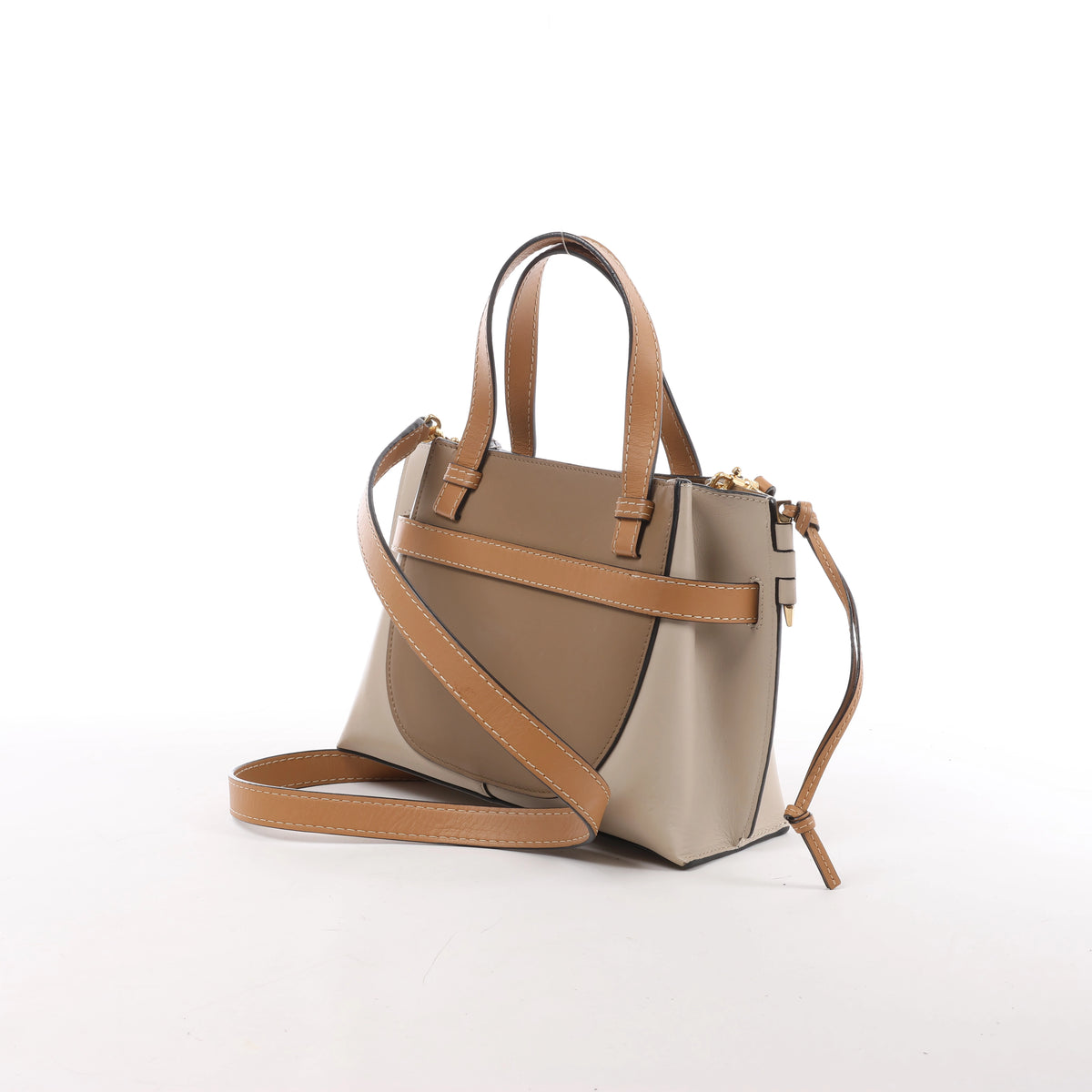 Bolso de mano LOEWE Puzzle pequeño de cuero 2 vías en rosa