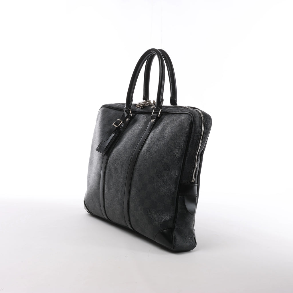 Louis Vuitton Porte-Documents Voyage Damier Graphite Handbag in Black