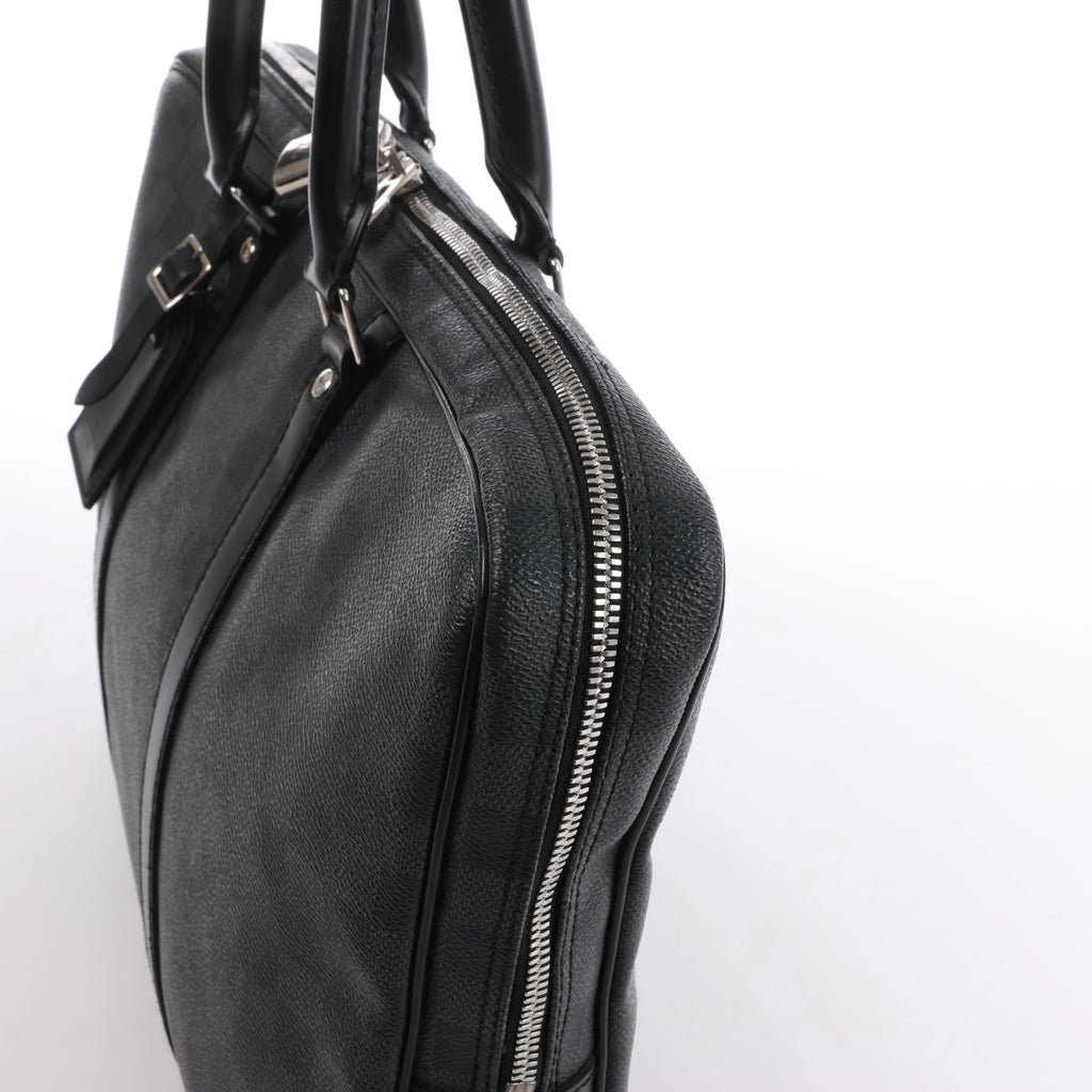 Louis Vuitton Porte-Documents Voyage Damier Graphite Handbag in Black