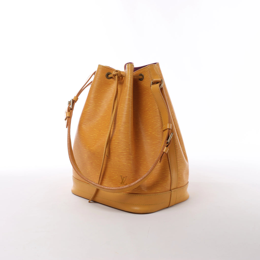 Bolso de hombro Louis Vuitton Noe de piel Epi en amarillo