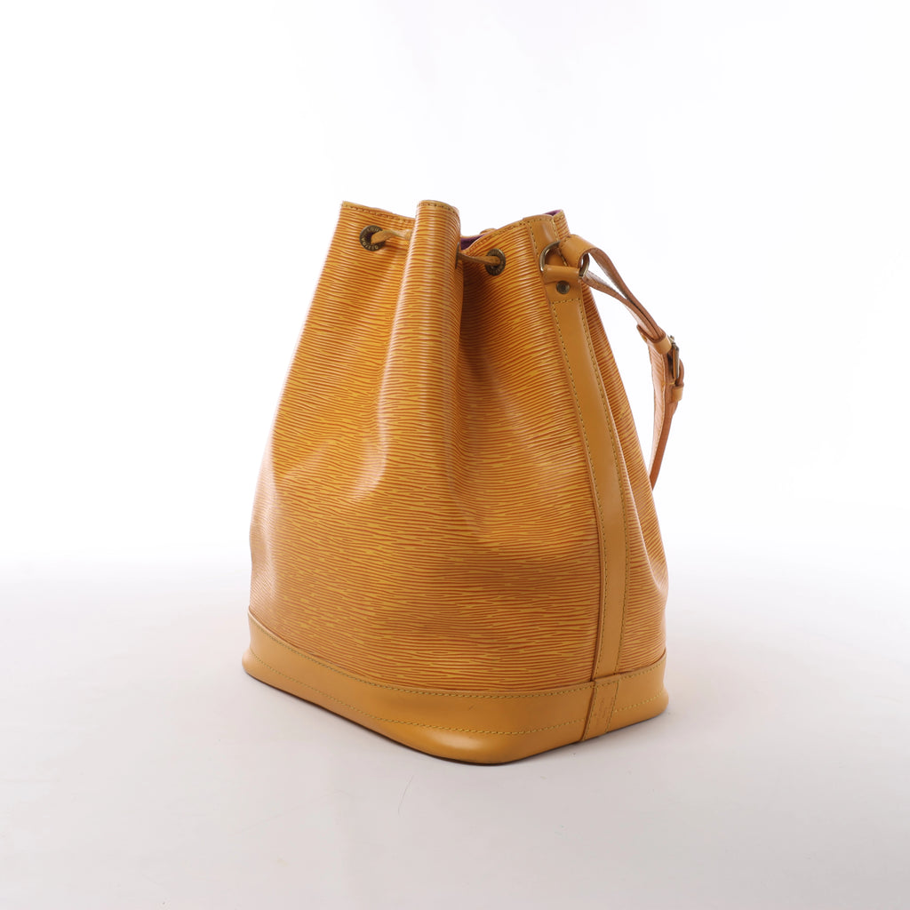 Bolso de hombro Louis Vuitton Noe de piel Epi en amarillo