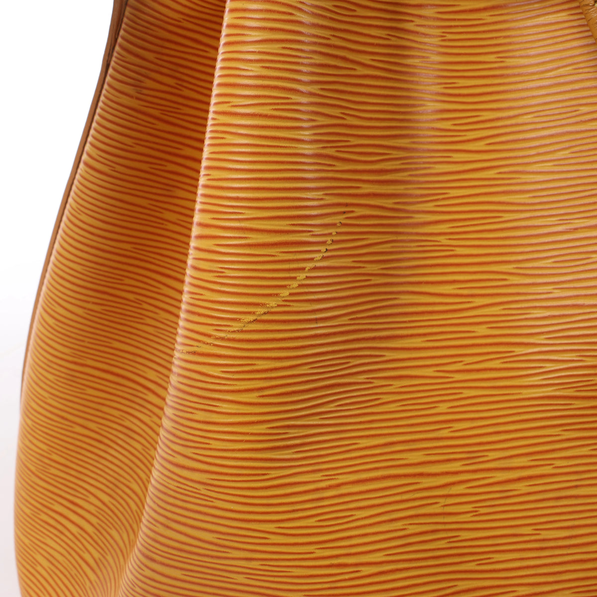 Bolso de hombro Louis Vuitton Noe de piel Epi en amarillo